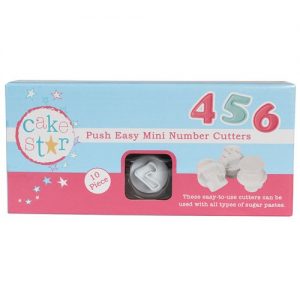 Cake Star Push Easy Mini Number Cutters Set/10