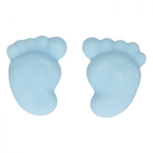 FunCakes Suikerdecoratie Baby voetjes blauw Set 16