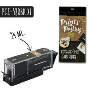 Prints on Pastry eetbare inkt cartridge Zwart XL (PGI-580BK)