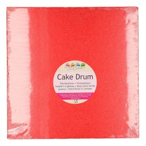 FunCakes Cake Drum Vierkant 30,5 cm Rood