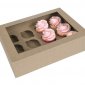 House of Marie doos voor 12 cupcakes met losse inlegger KRAFT
