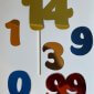 Cijfer Taart topper van Metallic Foliekarton