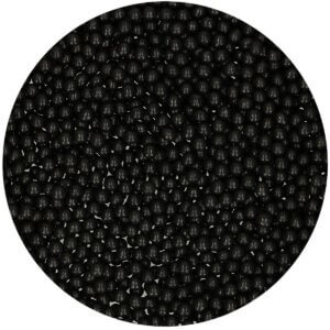 FunCakes Sugar Pearls Medium Shiny Black 80g